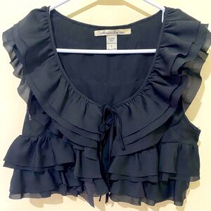 American Rag short Ruffled cover up top